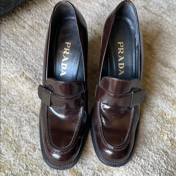 Prada Brown Leather Loafers - Picture 2 of 7